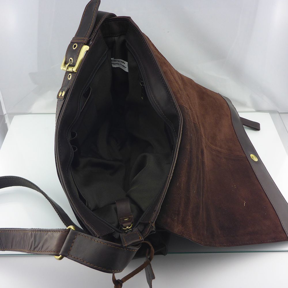 Men's Genuine Leather Vintage Large Satchel Messenger Bag Sling ...