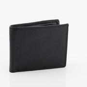 RFID Genuine Full Grain Cowhide Leather Wallet Black 9 Cards Slots Coin New Oran